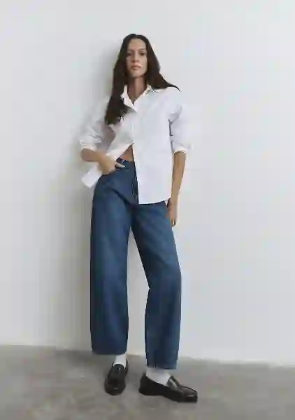 Resim Leila Real Blue Indigo Mavisi Jean Pantolon